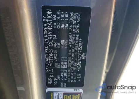 2015 Kia Soul from USA, damaged, VIN KNDJN2A20F7152877